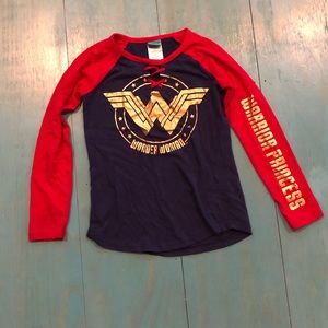 Girls wonder women long sleeve tee